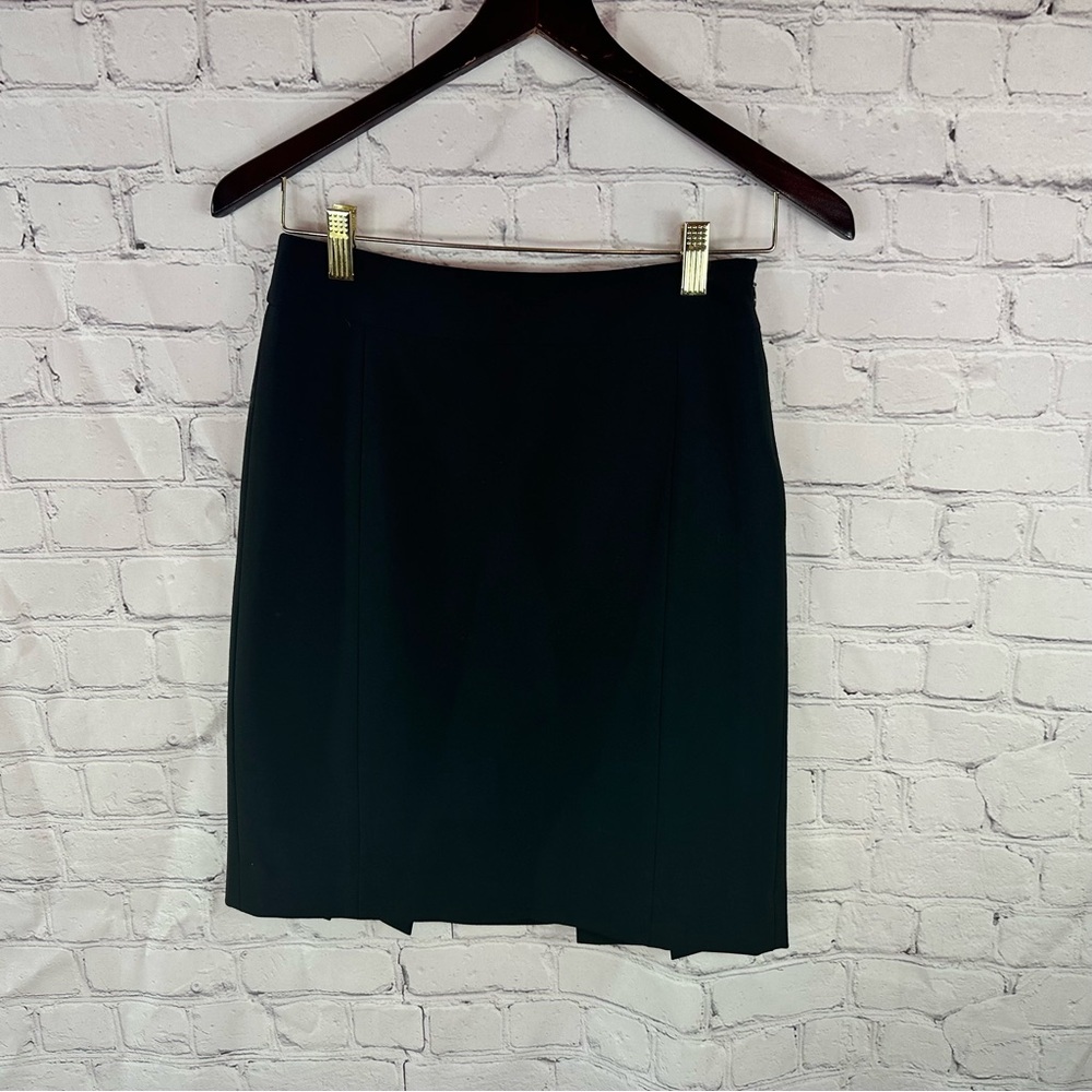 White House Black Market Black Pencil Skirt womens 0 office professional pleated